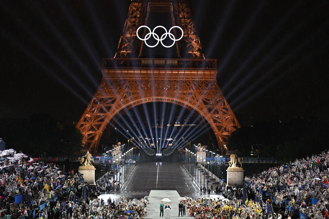 Eröffnungszeremonie der Olympischen Sommerspiele am Eiffelturm in Paris