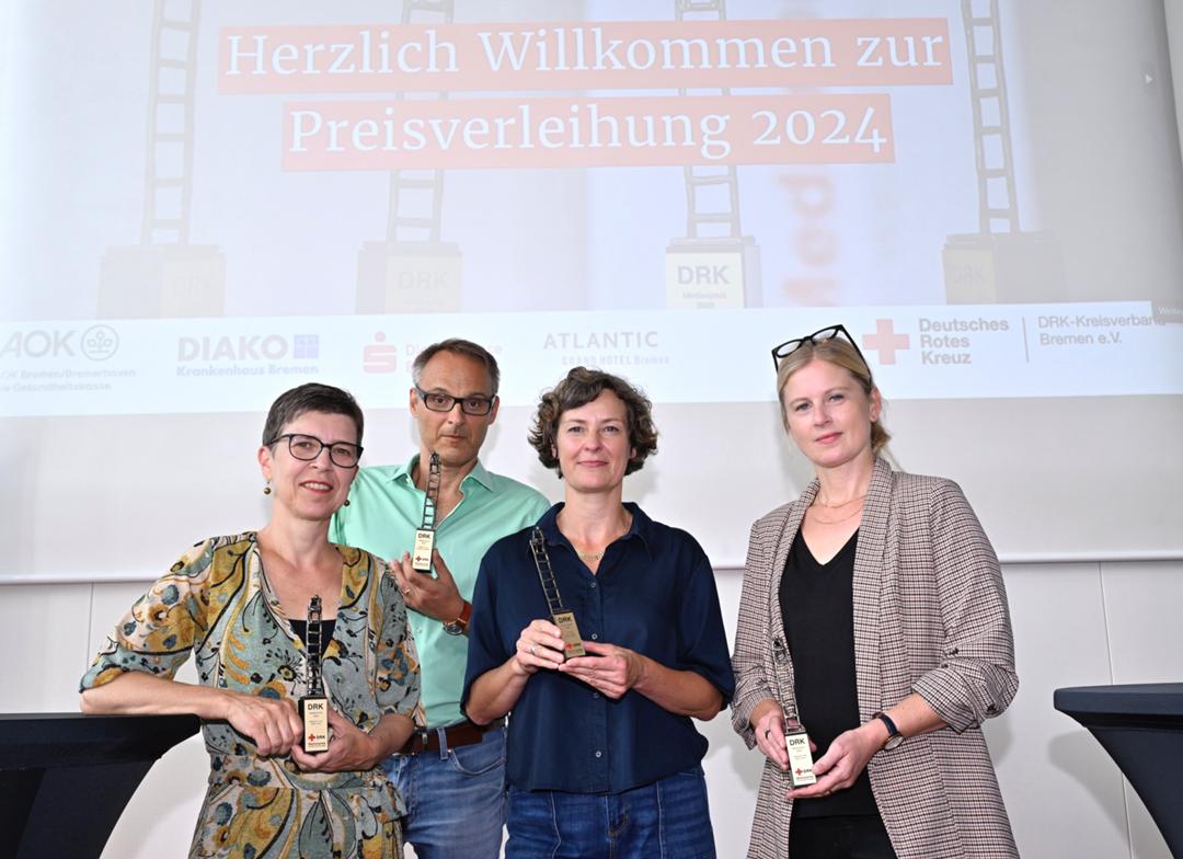 Die Preisträgerinnen und der Preisträger: Senta Höfer, Andreas Wenderoth, Nicole Wrede, Astrid Schult (v.l.n.r.)