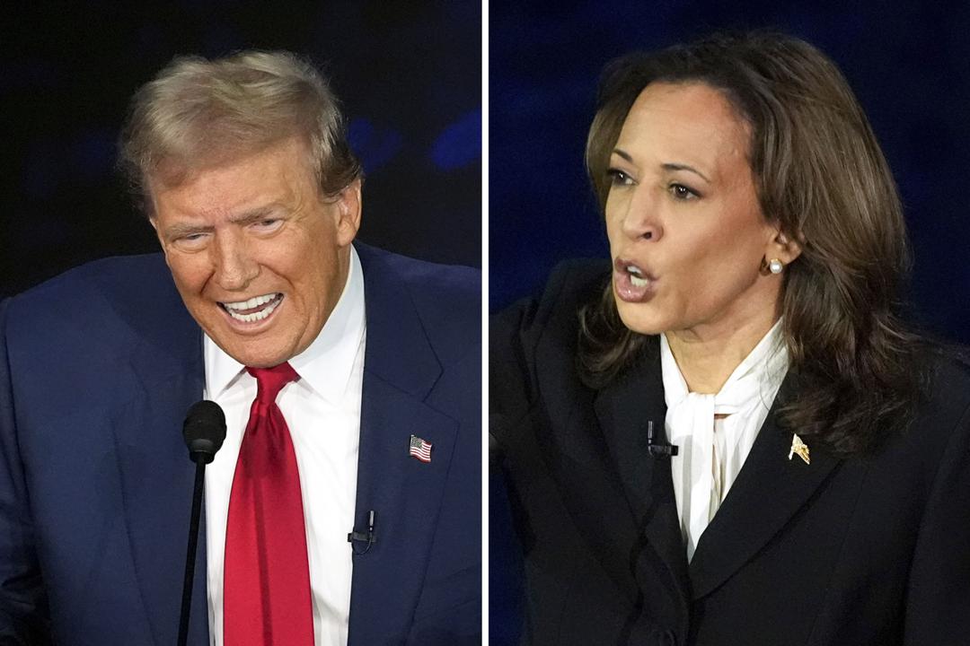 Donald Trump und Kamala Harris beim TV-Duell im US-Sender ABC News