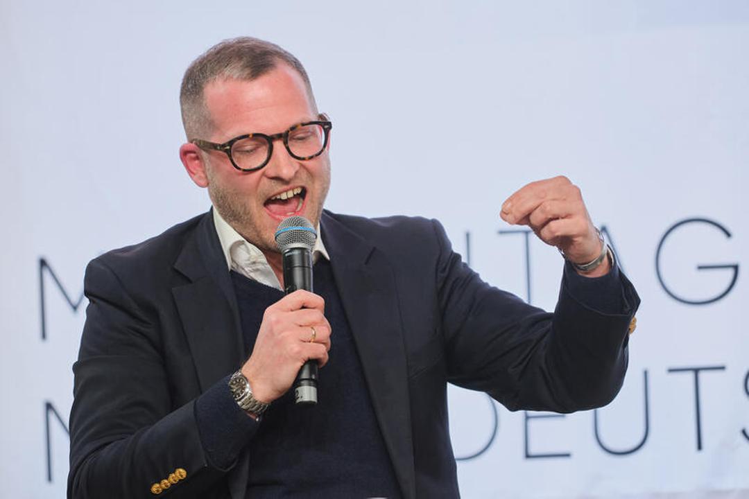 "Nius"-Chef Julian Reichelt bei den Medientagen Mitteldeutschland in Leipzig