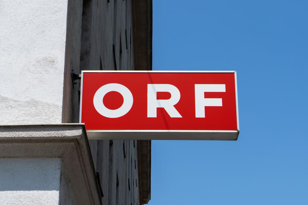 ORF-Logo am Funkhaus in der Wiener Argentinierstraße