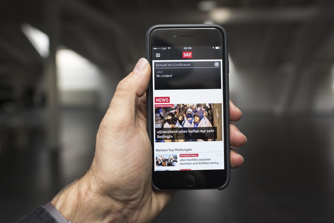 SRF-App auf einem Smartphone
