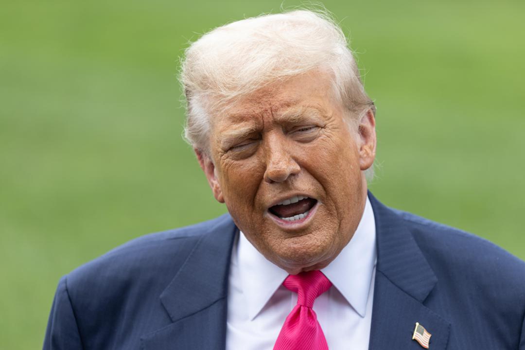 Donald Trump im Gespräch mit Medienvertretern am 15. Juli in Washington