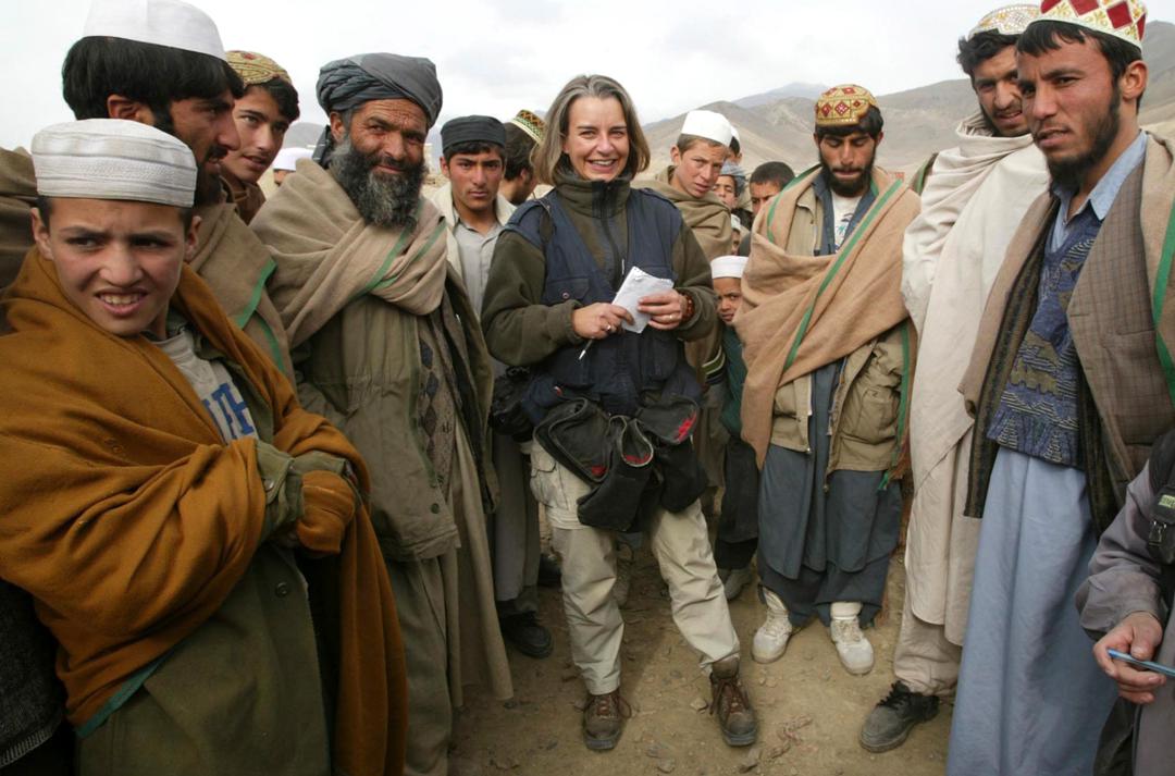 Anja Niedrighaus (M.) in Kandahar
