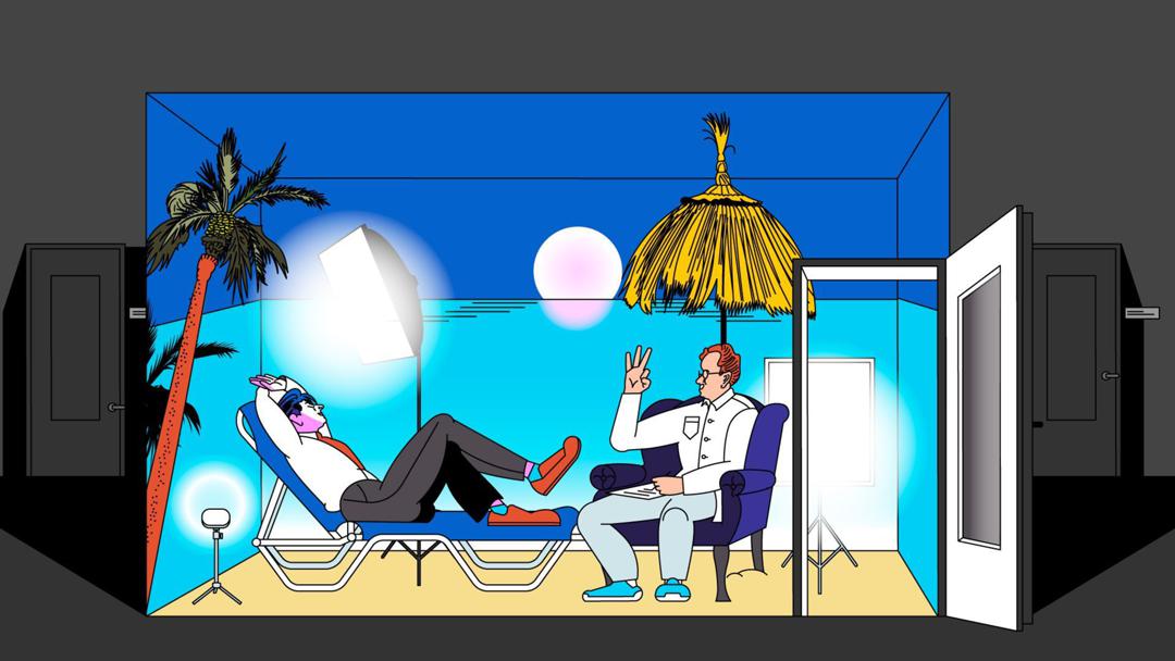 Im Hörspiel "Die Erschöpften" sollen die nicht Urlaubsfähigen lernen, wie man die Seele baumeln lässt
