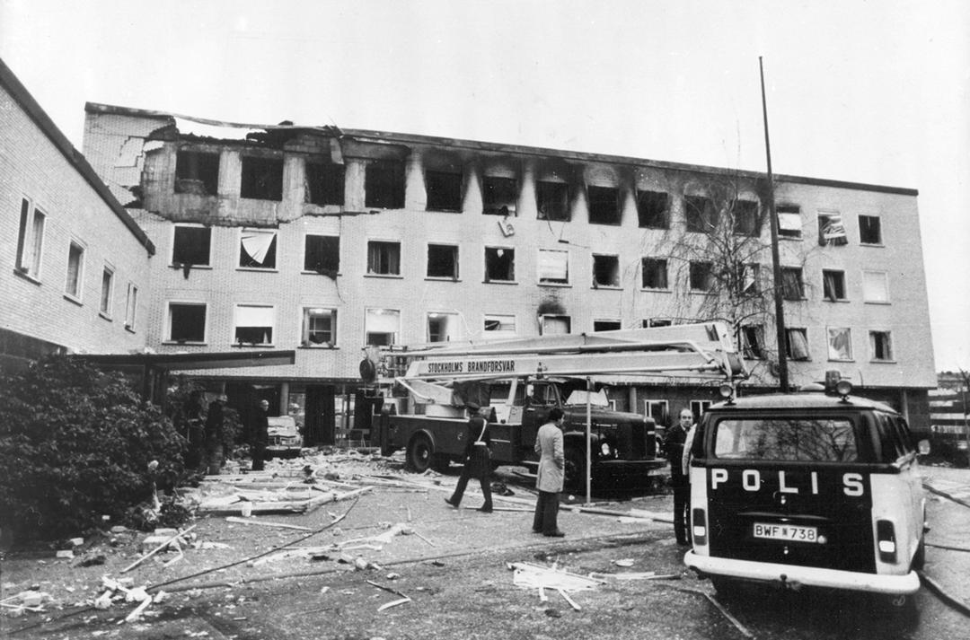 Am 24. April 1975 haben Terroristen der RAF das Gebäude der westdeutschen Botschaft in Stockholm überfallen und zerstört