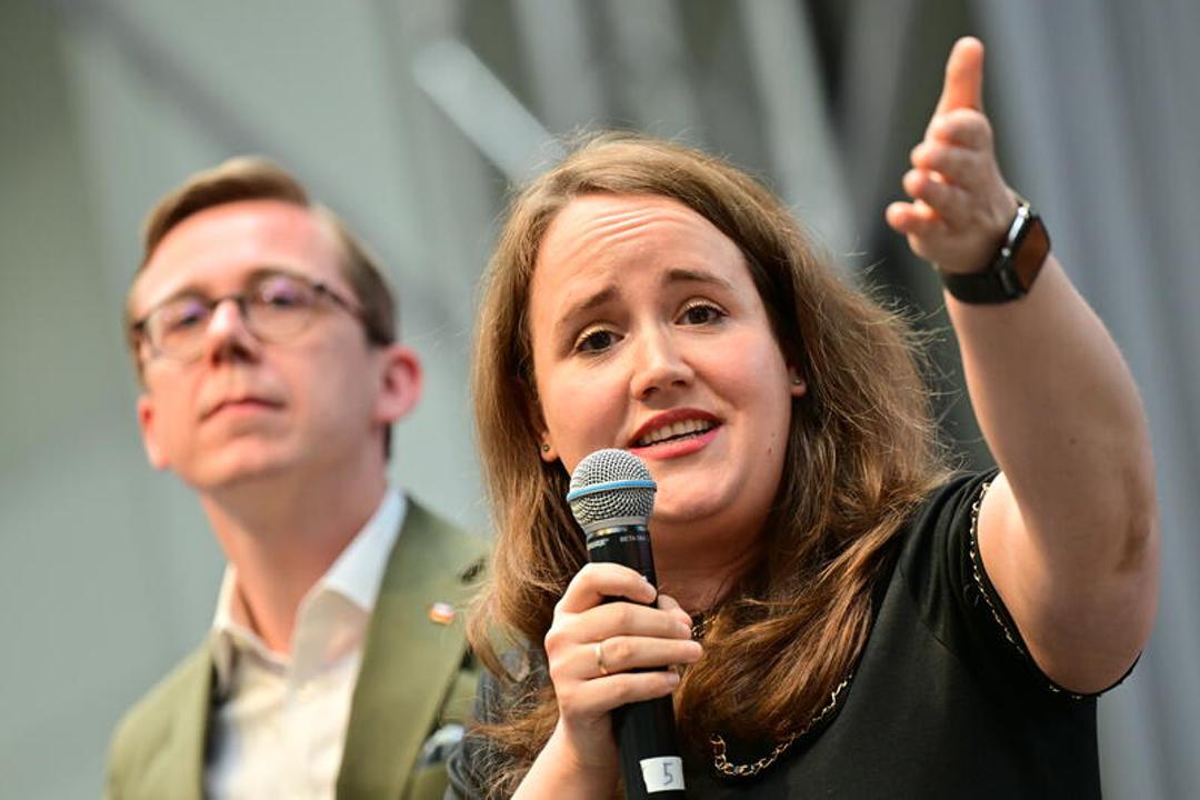 Über Desinformation und soziale Medien diskutierten Ricarda Lang (Grüne) und Pilipp Amthor (CDU) im Mai beim Kirchentag in Hannover