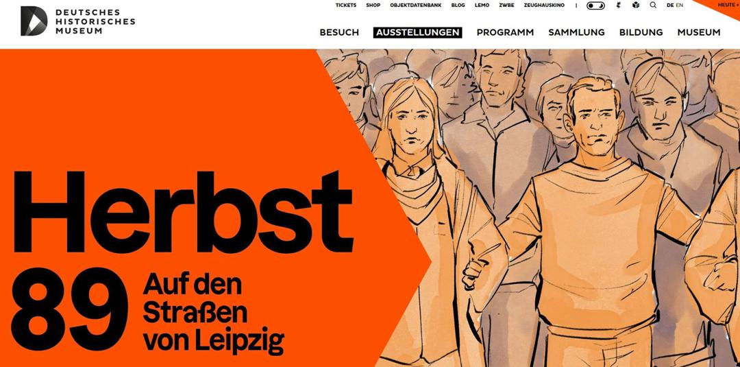 Startseite des Angebots "Herbst 89" des Deutschen Historischen Museums