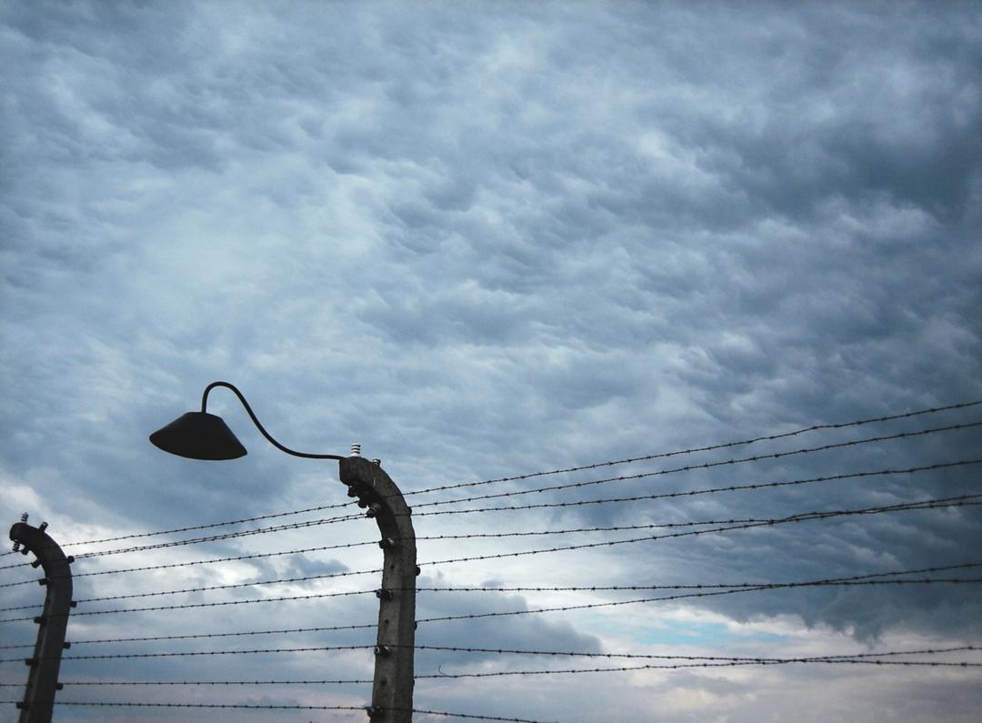 Stacheldrahtzaun in Auschwitz-Birkenau