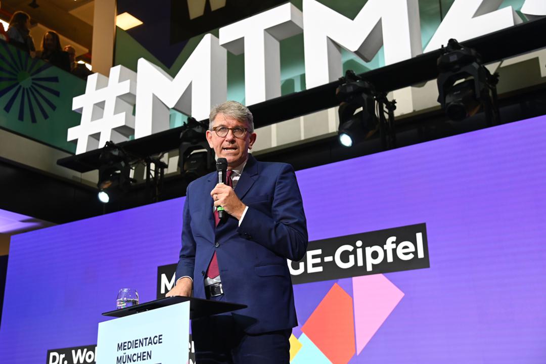 Kulturstaatsminister Wolfram Weimer am Mittwoch bei den Medientagen München