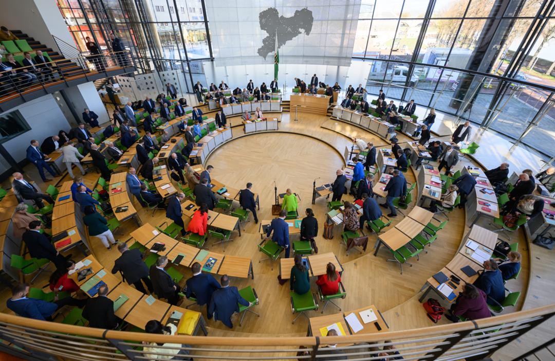 Der Landtag in Dresden am Mittwoch