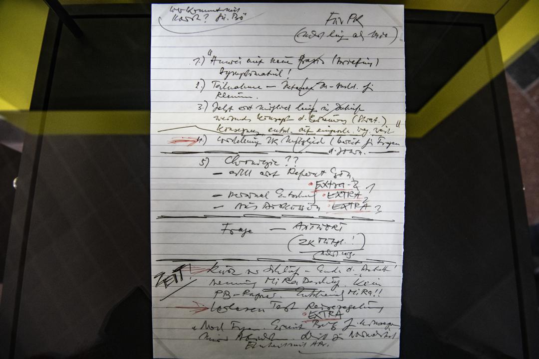 Der berühmte "Schabowski-Zettel"