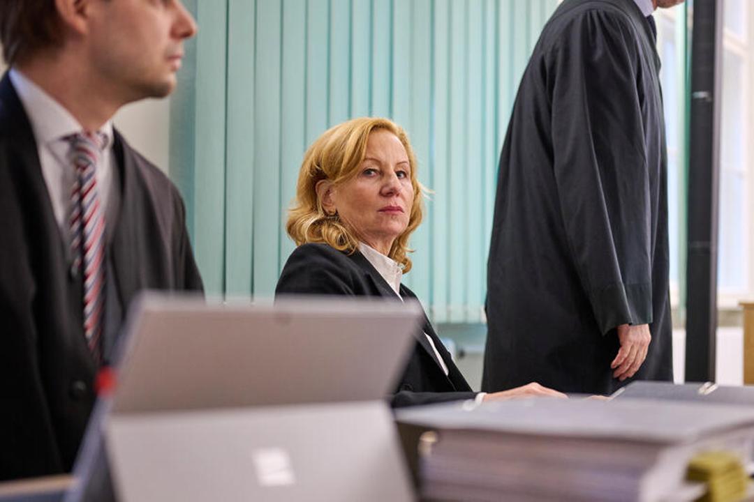 Patricia Schlesinger im Januar 2025 bei einer zivilrechtlichen Verhandlung im Landgericht Berlin