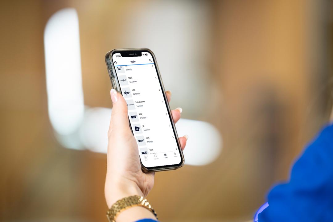 ARD-Popwellen auf einem Smartphone