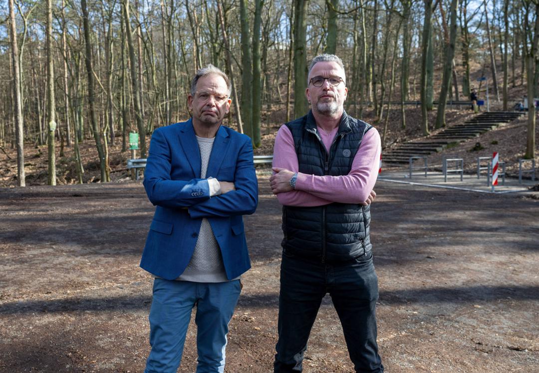 Die Journalisten Hajo Seppelt (l.) und Jörg Mebus