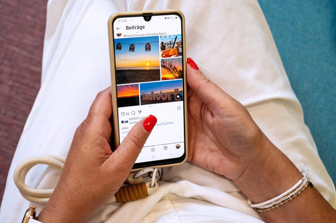 Instagram-Beitrag auf einem Smartphone