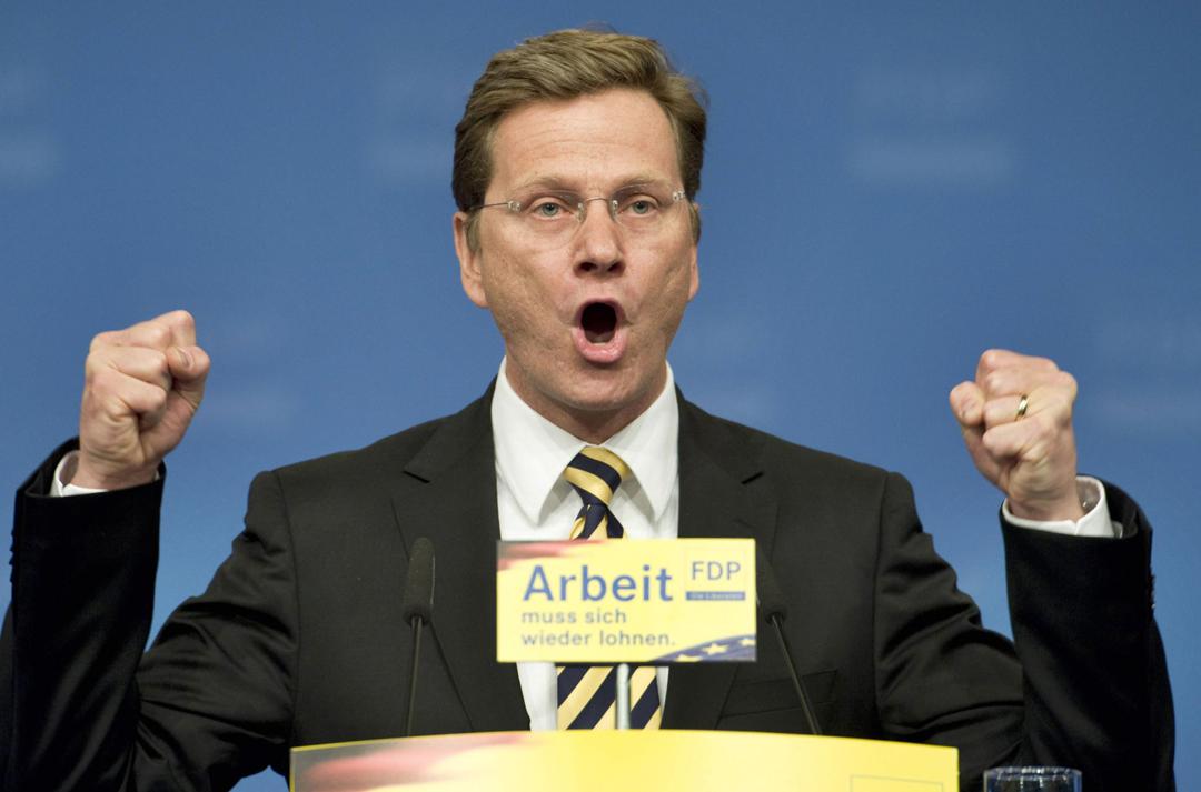 Guido Westerwelle am 15. Mai 2009 beim Bundesparteitag der FDP in Hannover