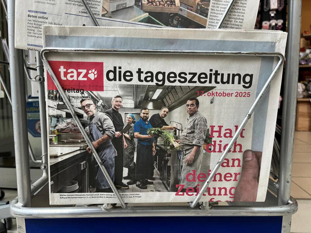 Die letzte werktägliche Printausgabe der taz erschien am 17. Oktober 2025