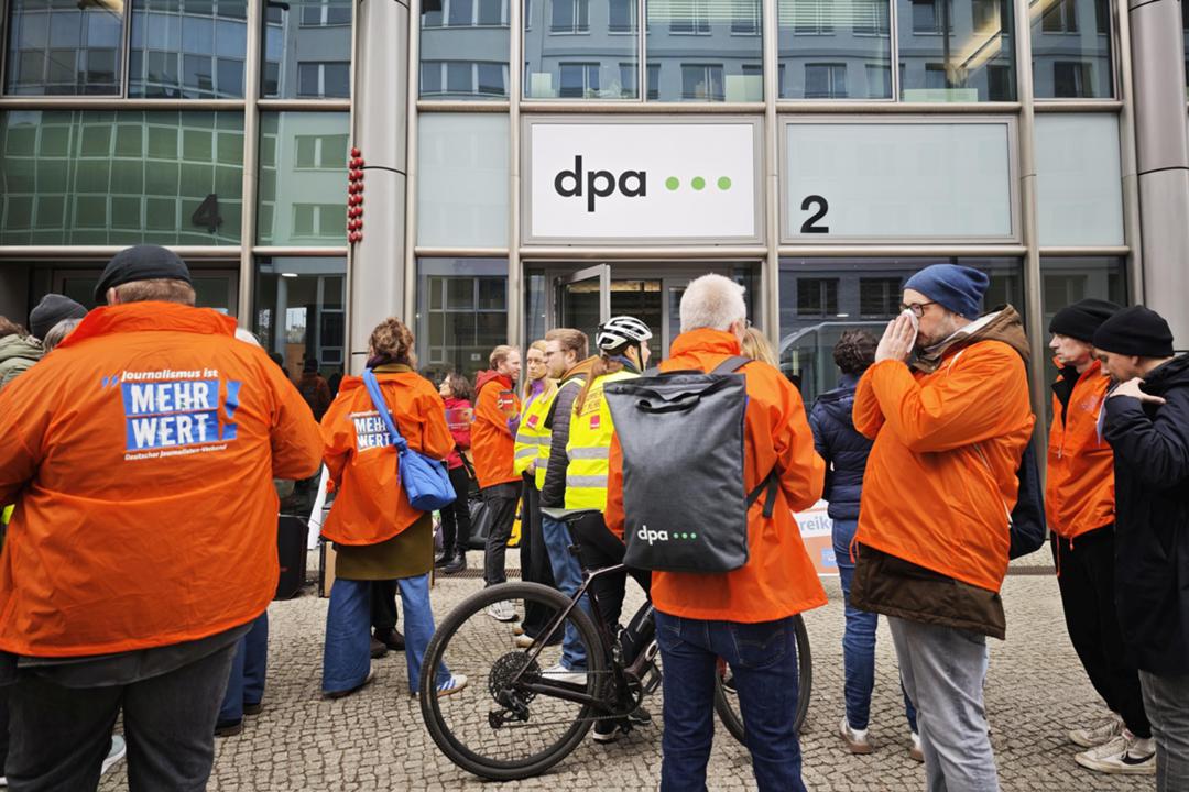 Warnstreik bei der dpa am 20. März