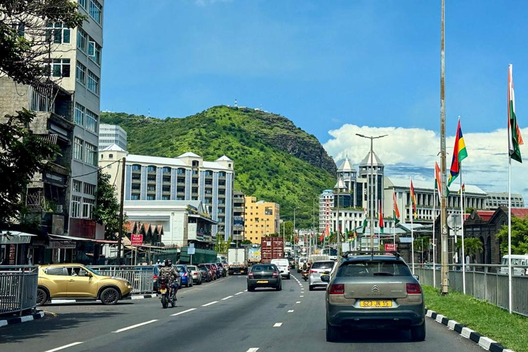 Straßenbild in Mauritius