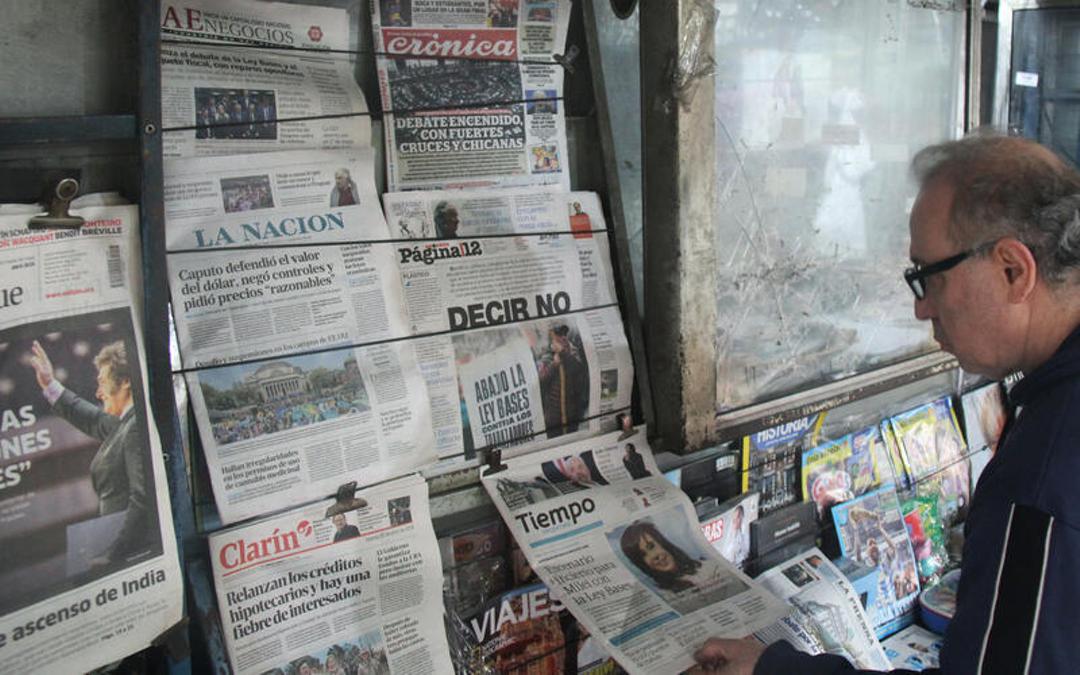 Ein Zeitungskiosk in Buenos Aires