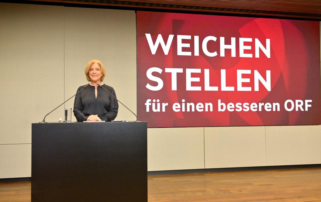 ORF-Generaldirektorin Ingrid Thurnher stellte am 24. April ihr Konzept für den ORF vor