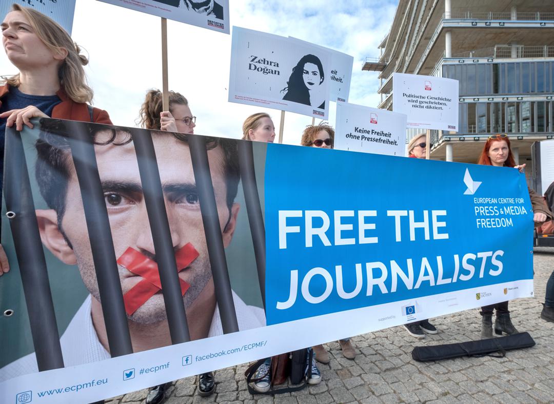 Kundgebung für Pressefreiheit in der Türkei