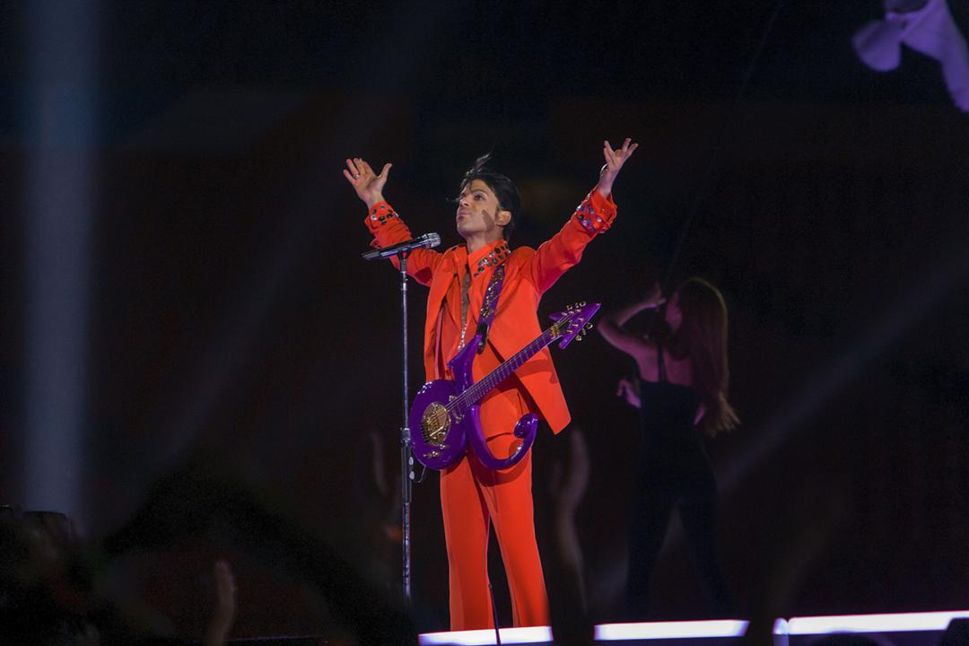 Prince 2007 bei Proben vor dem Auftritt beim Super Bowl in Miami