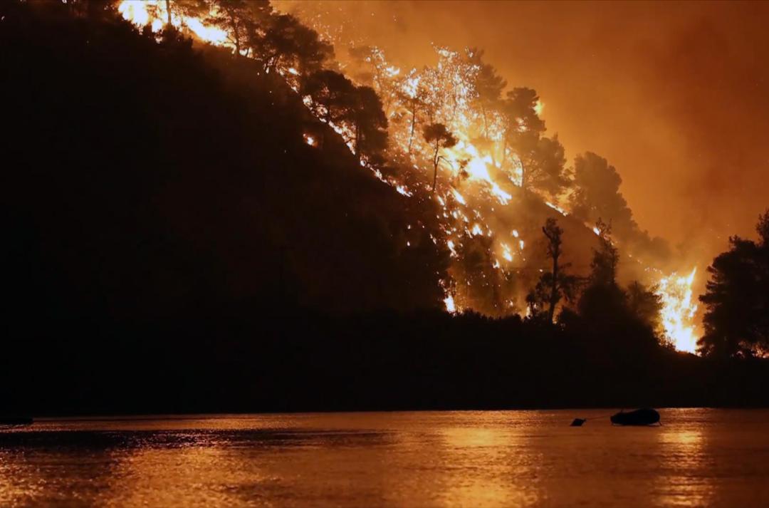 Der Waldbrand auf der griechischen Insel Euböa 2021 war einer der schlimmsten, den Griechenland bis dahin erlebt hatte