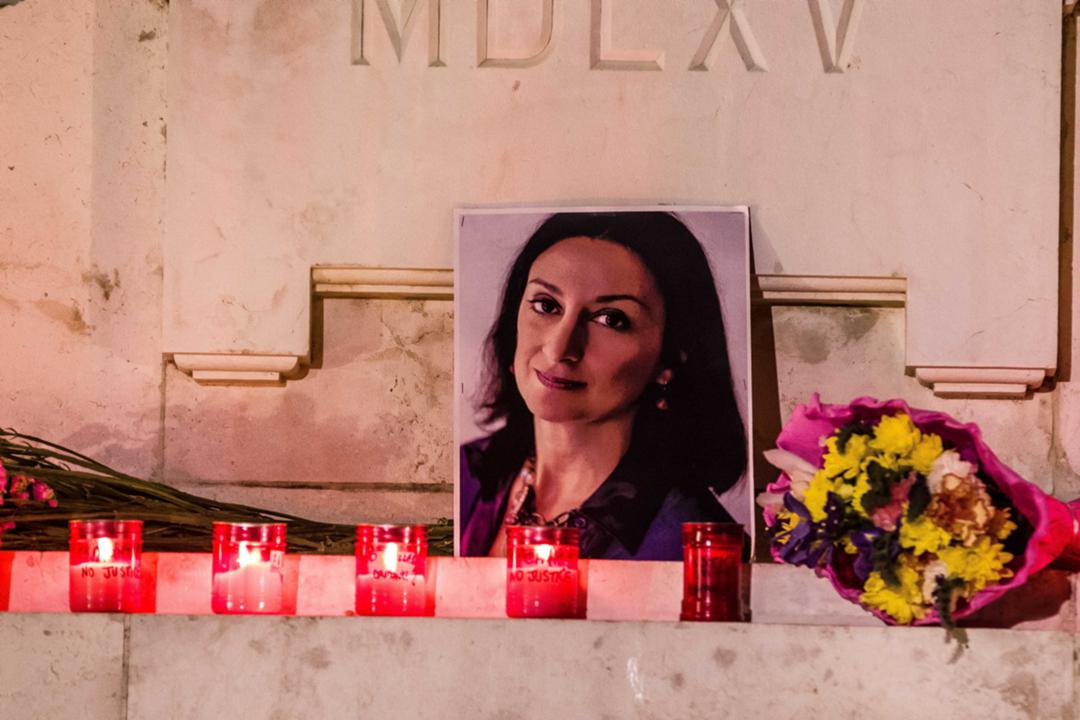 Gedenkstelle für die getötete maltesische Journalistin Daphne Caruana Galizia in Valletta (Archivbild)