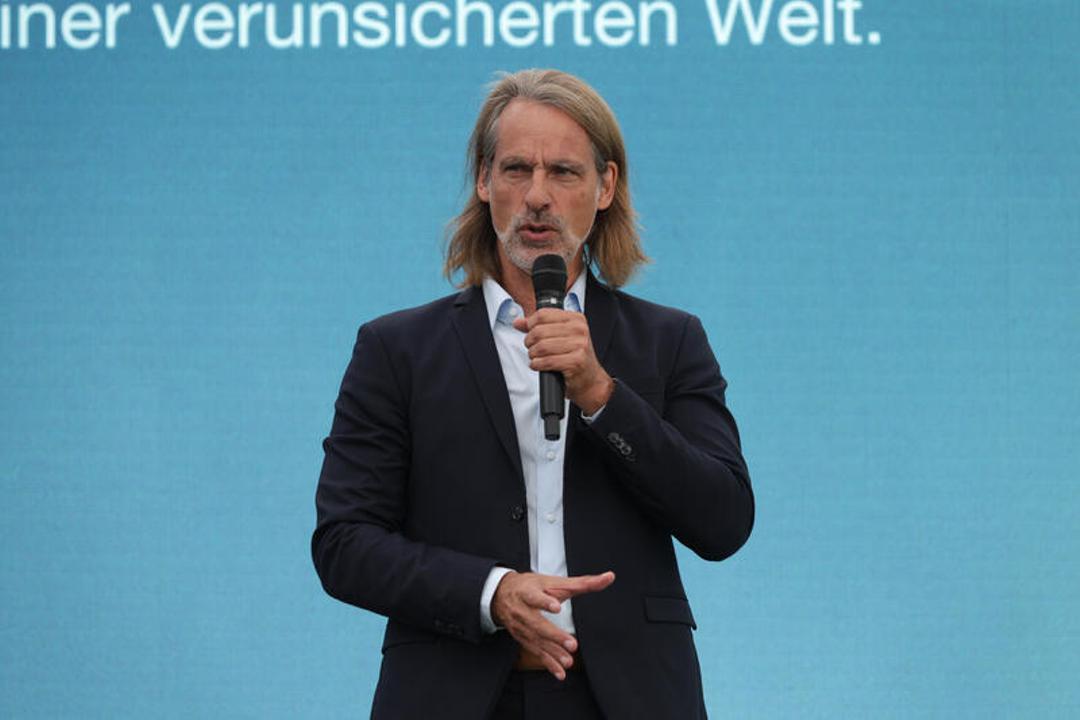 Richard David Precht bei der Medienkonferenz "Digital X" der Deutschen Telekom in Köln