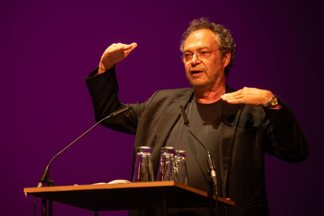 Andreas Ammer bei der Eröffnung des Berliner Hörspielfestivals am 18. September in Berlin