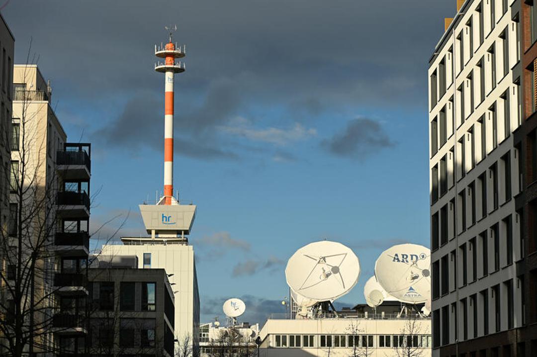 Gelände des Hessischen Rundfunks (HR) in Frankfurt am Main